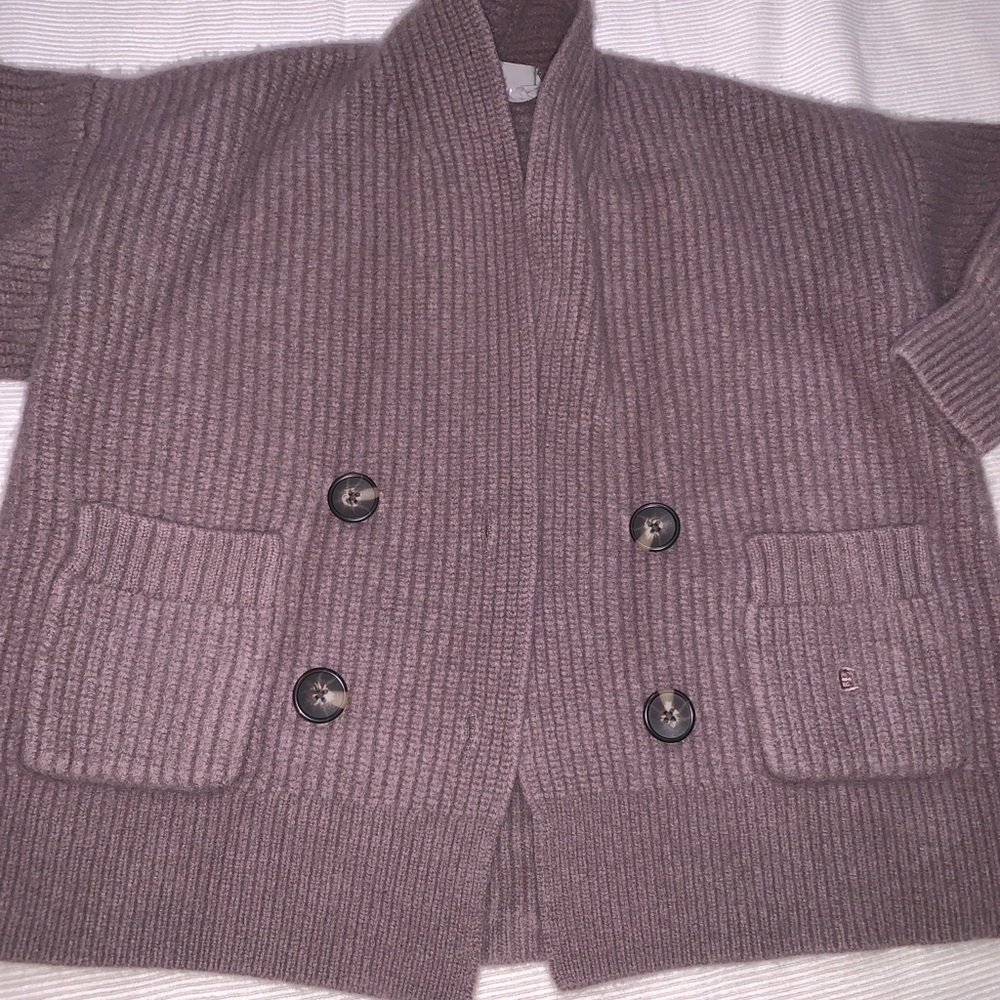 Everlane brown cardigan with buttons size small